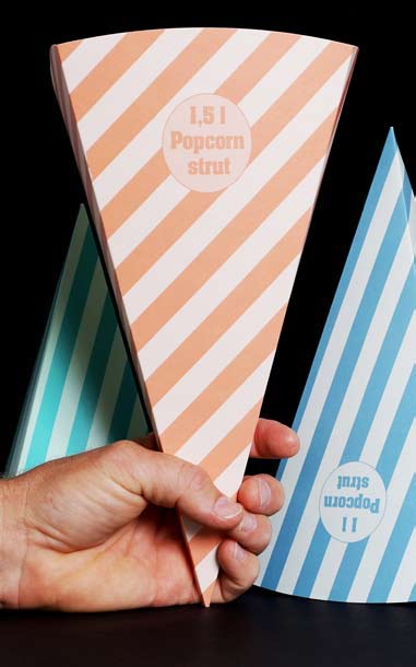 Popcornbeger og -kremmerhus