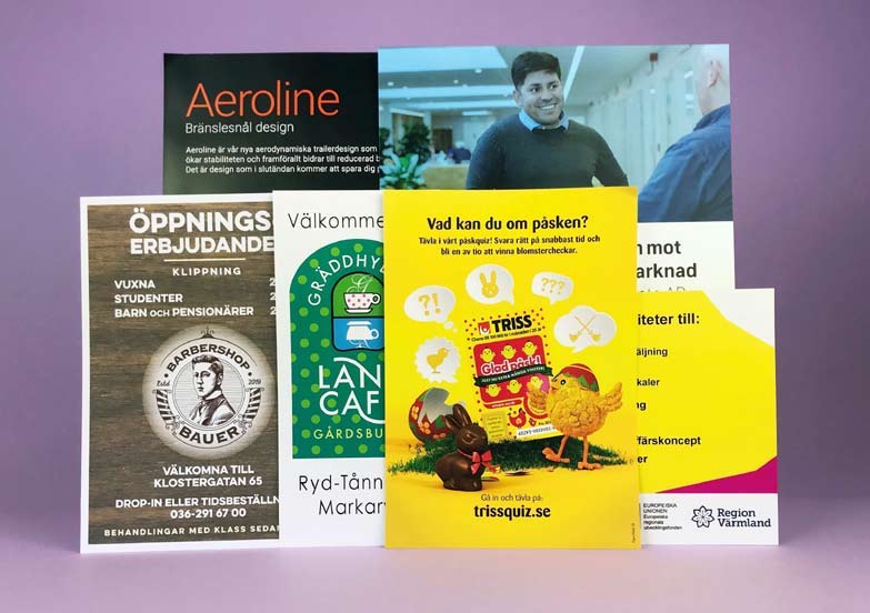 Flyers, blad og postkort